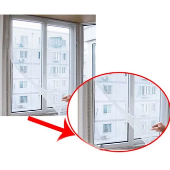 

DIY Magic Stick Window Screen Net Mesh Window Screen Insect Fly Bug Mosquito Screen Curtain Protector Sticky Tape Window Net