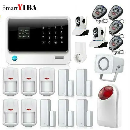 

SmartYIBA WIFI GSM GPRS Alarm System APP Control Smart Power Socket Infared PIR Camera Security Alarm Kits For Home Automation