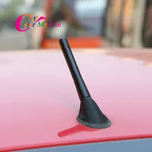 Cor da minha vida carro de aço inoxidável cromo curto antena rádio para ford fiesta ecoprot para ford focus 2 3 kuga escape acessórios