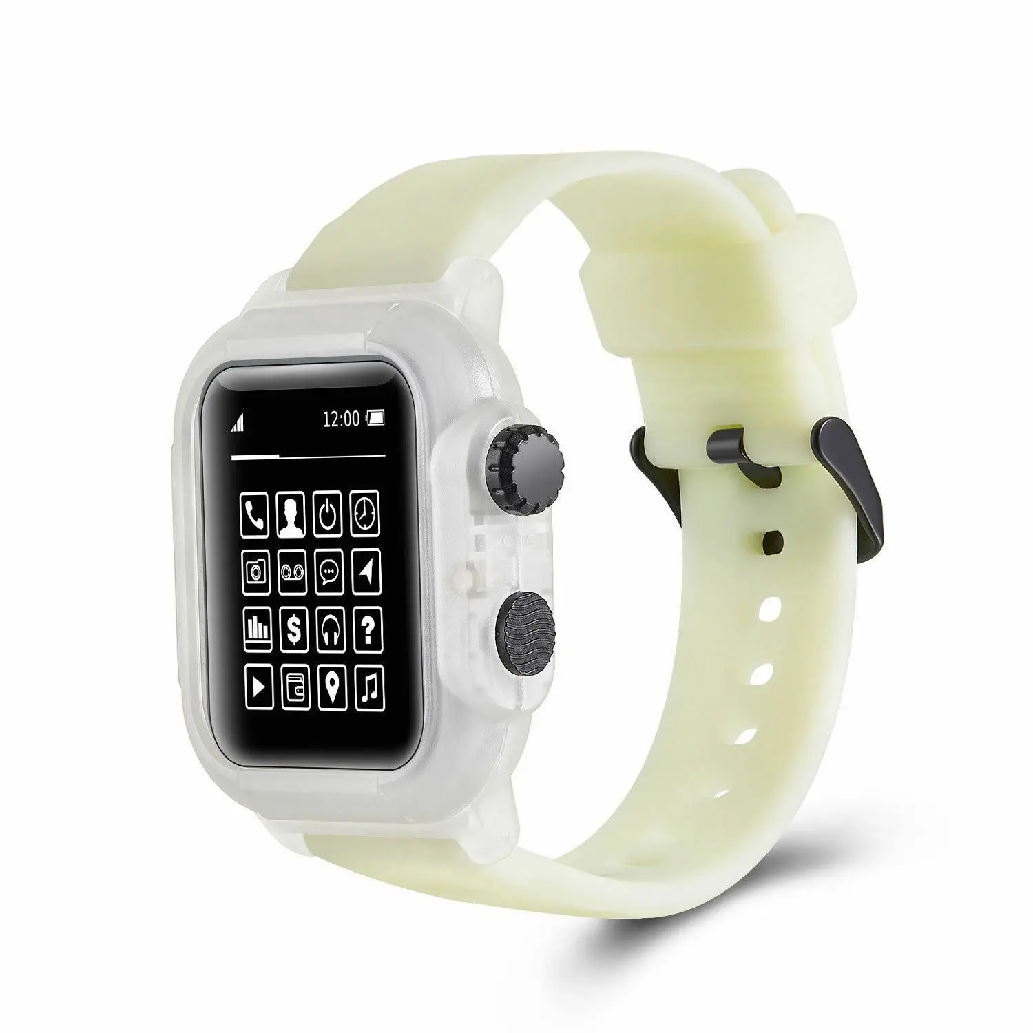 Спортивный ремешок для Apple Watch, ремешок, водонепроницаемый чехол, 44 мм, 42 мм, iWatch Series 5, 4, 3, 2, силиконовые браслеты, браслет, защитная крышка