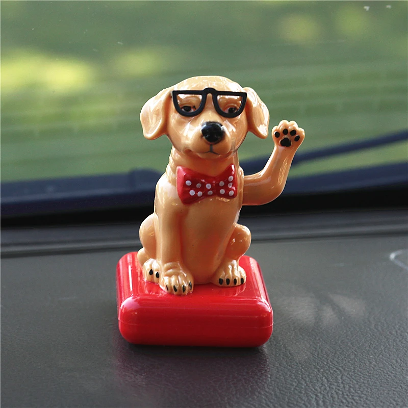 Украшение автомобиля украшения 1 шт. солнечной энергии качающаяся собака автомобиль Интерьер приборной панели игрушка автомобиль моделирование собака кукла подарок
