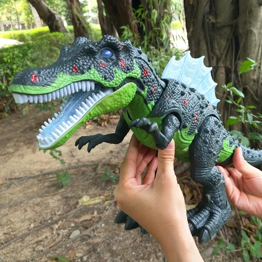Качество см 51 см электрические игрушки большой размеры прогулки динозавр робот со светом Звук Brachiosaurus батарея работает малыш детский