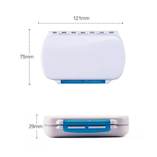 

droppshiping Portable Pill Case Storage Box Vitamin Divider 6 Compartments Container Travel Medicine Organizer MFJ99