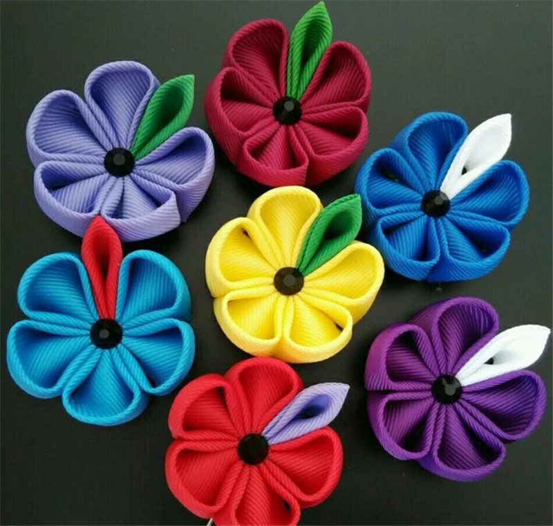 custom blue ribbon flower pins,wedding party favor,women men's lapel