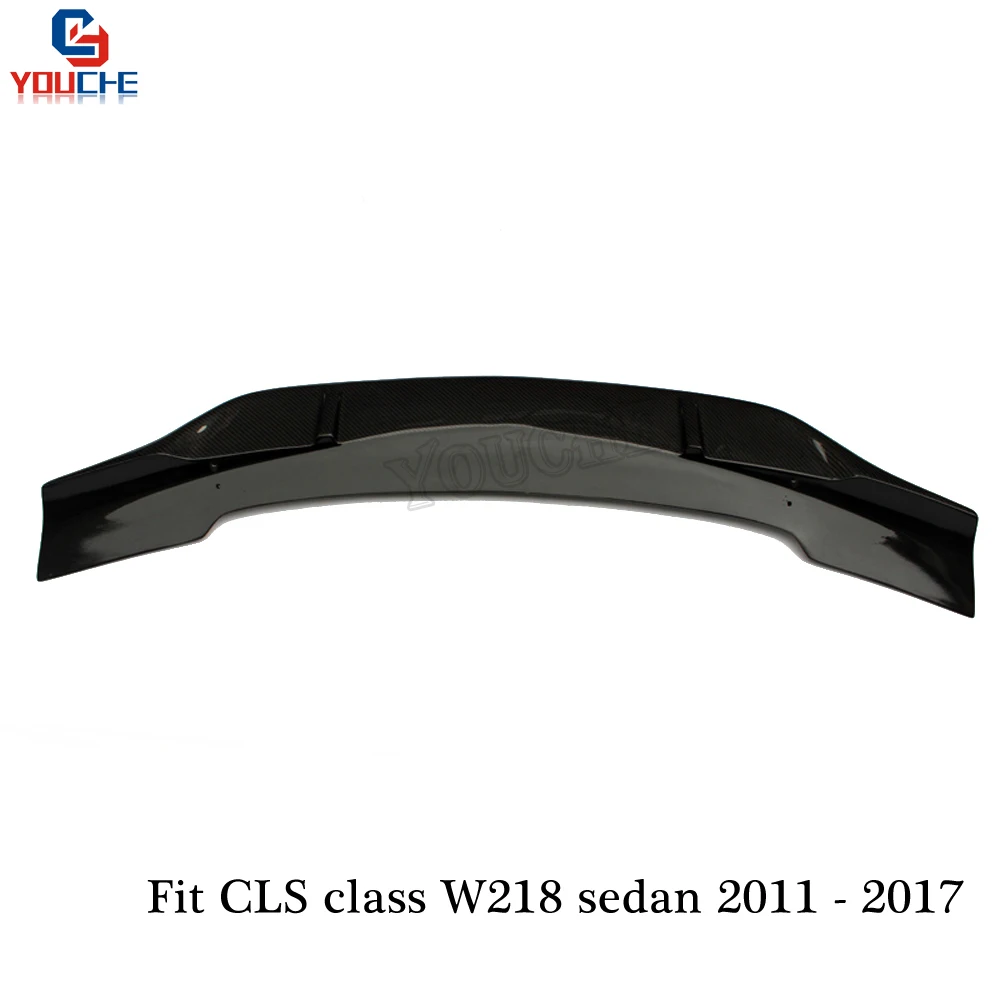 C218 R Style Rear Trunk Wing for Mercedes CLS W218 Sedan CLS350 CLS400 CLS500 2011- Carbon Fiber Spoiler