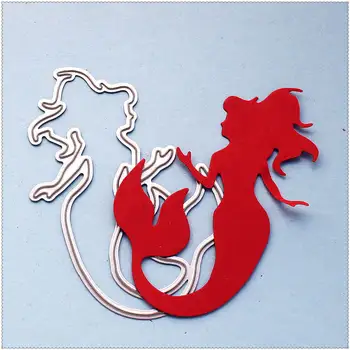 

PANFELOU Metal craft The little mermaid paper die cutting dies for Scrapbooking/DIY Christmas wedding Halloween cards