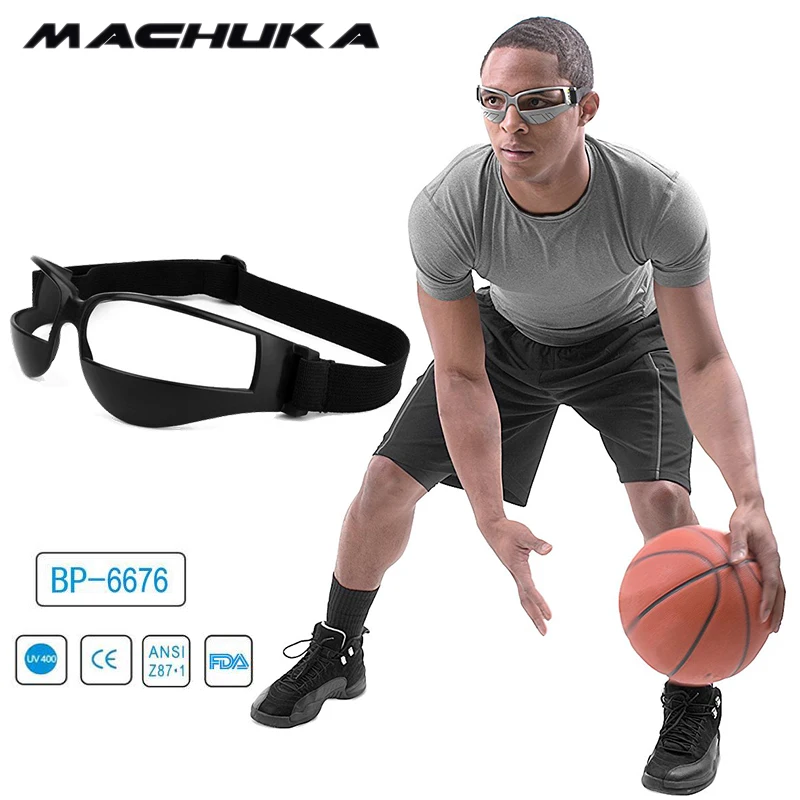MACHUKA Male Anti Bow Basketball Glasses Anti Down Glasses Sport