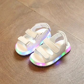 

Kids Sandals With Light Summer Children's LED Light Shoes Boys sandals Beach Shoes Girls Soft Bottom Baby Boys Sandals