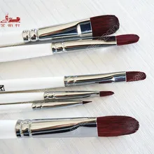 6 шт./компл., высокое качество нейлон волосы художественная кисть Набор акрил, масло краска ing акварельные принадлежности товары для профессионального искусства