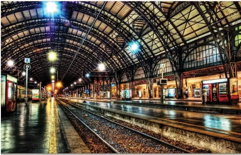 

modern living room wallpapers Subway station platform three-dimensional extension space tooling 3D background wall