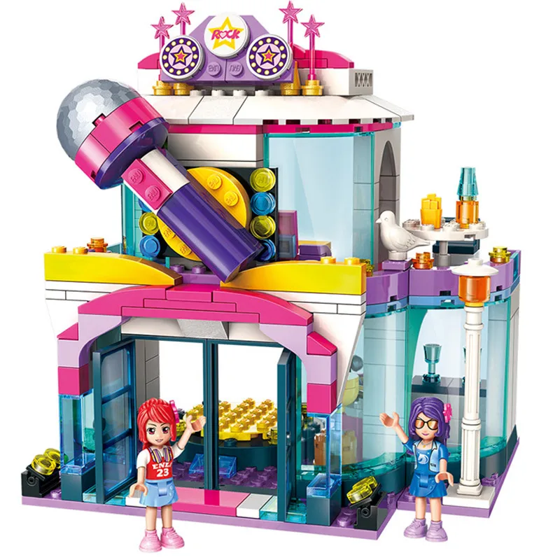 Enlighten-2014-Friend-Girl-Colorful-Holiday-KTV-Karaoke-Recording-Room-Building-Block-Toys-Compatible-With-Legoings