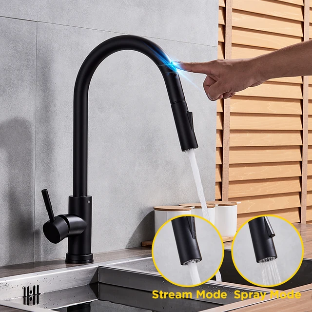 Stainless-Steel-Kitchen-Faucets-Lead-free-Pull-Out-Smart-Mixer-Tap-High-Arc-Sprayer-Touch-Sensor