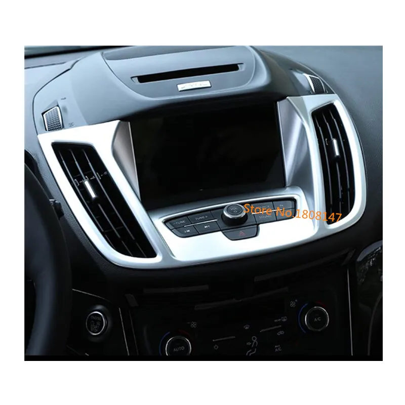 

Car garnish detector trims ABS chrome Center Console Decoration Protection Navigation box 1pcs For Ford Kuga 2017 2018 2019