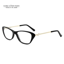 Новые женские в форме кошачьих глаз Черная тарелка оптические очки JQW-1711-C1