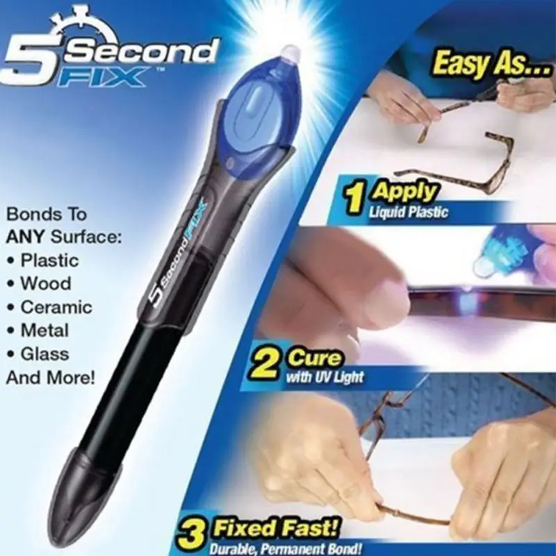 Полезные 5 секунд UV светильник Fix Жидкая ручка Стекло сварки клей-смесь ремонт инструмента