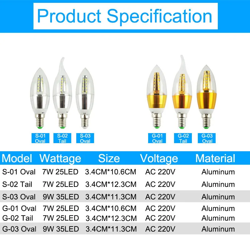 GreenEye 6 unids E14 bombilla de vela LED luz 7 W 9 W de aluminio de la lámpara de LED 220 v de oro anillo de plata blanco cálido ampolla Lampara Vintage Retro GreenEye 6 unids E14 bombilla de vela LED luz 7 W 9 W de aluminio de la lámpara de LED 220 v de oro anillo de plata blanco cálido ampolla Lampara Vintage Retro