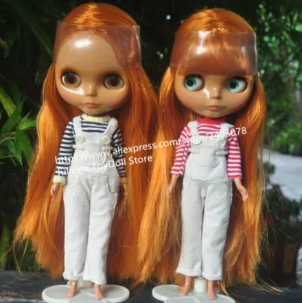 

nude Blyth doll, dark skin doll with original body, ginger long hair, I5