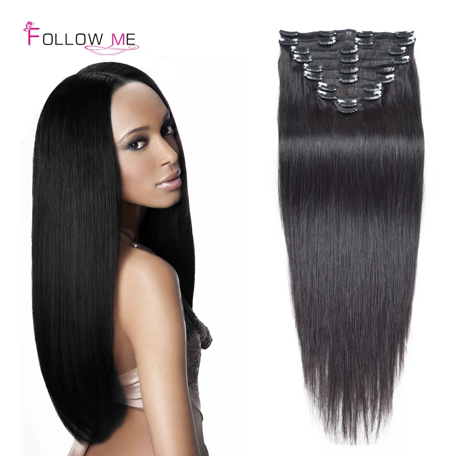 African American Remy font b Virgin b font font b Brazilian b font Clip In Human