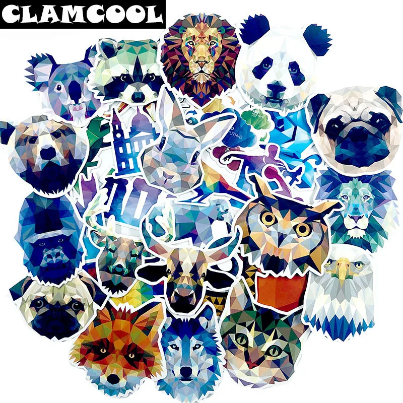 

35Pcs/Set Color Animal Stickers Mixed Funny For Car Laptop Bicycles Backpack Notebook DIY Waterproof Stickers