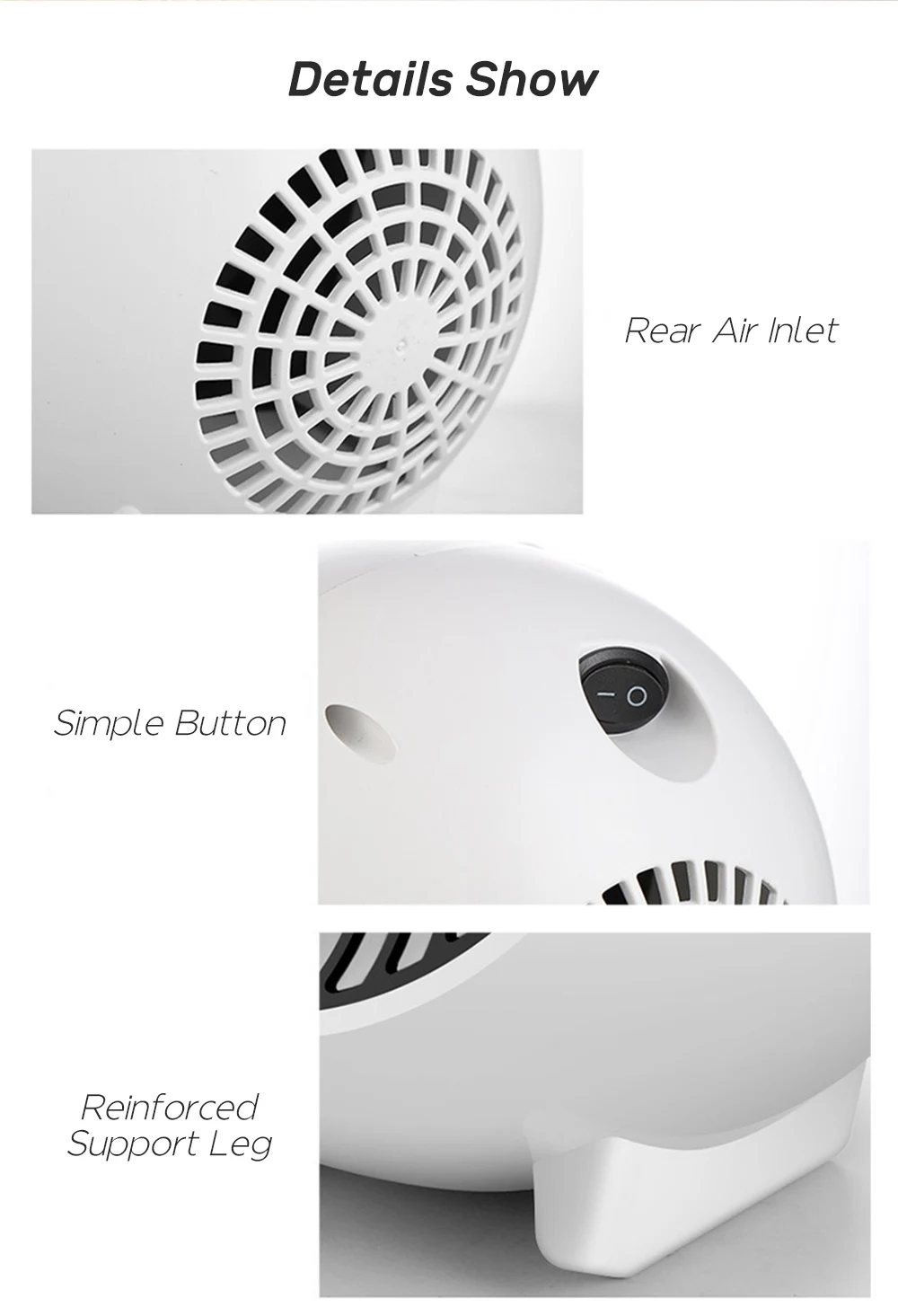 Electric Heater Portable Mini Heating Fan Handy Air Warmer