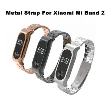 

Metal Strap For Xiaomi Mi Band 2 Strap Stainless Steel Bracelet Wristbands Replace Accessories For Mi Band 2