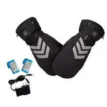 1 пара, зимние USB грелки для рук, электрические тепловые перчатки, перезаряжаемая батарея, перчатки с подогревом, перчатки для катания на лыжах, велосипеде, мотоцикле, велосипеде