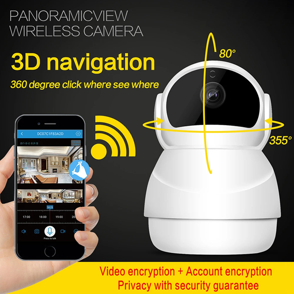 1080 P Видеоняни и радионяни с APP домашней Камера ip-видеонаблюдения Беспроводной воспроизведения Ночное видение обнаружения движения в помещении Семья