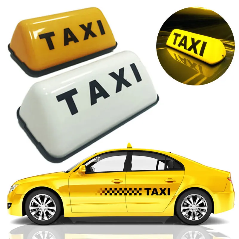 

Universal LED Taxi Roof Light DC 12V 3W Waterproof Yellow/White Indicator Lamp Car Cab Top Lamps Car Decorative lights Styling