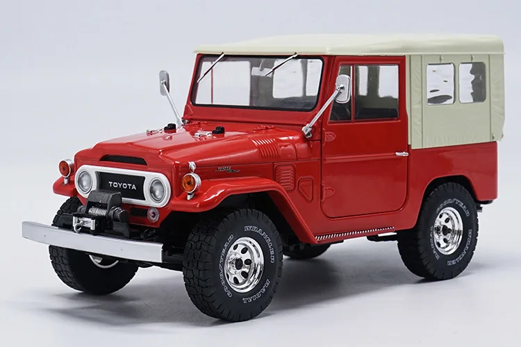 

1:18 Diecast Model for Toyota Land Cruiser FJ40 1977 Red Alloy Toy Car Miniature Collection Gift FJ140