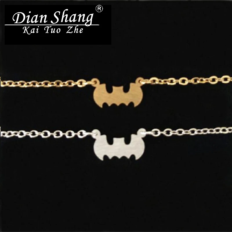 Dianshangkaituozhe 10 шт bat сигнала браслет Homme городской Нержавеющая сталь Бэтмен Браслеты Для мужчин ювелирные Браслеты Mujer