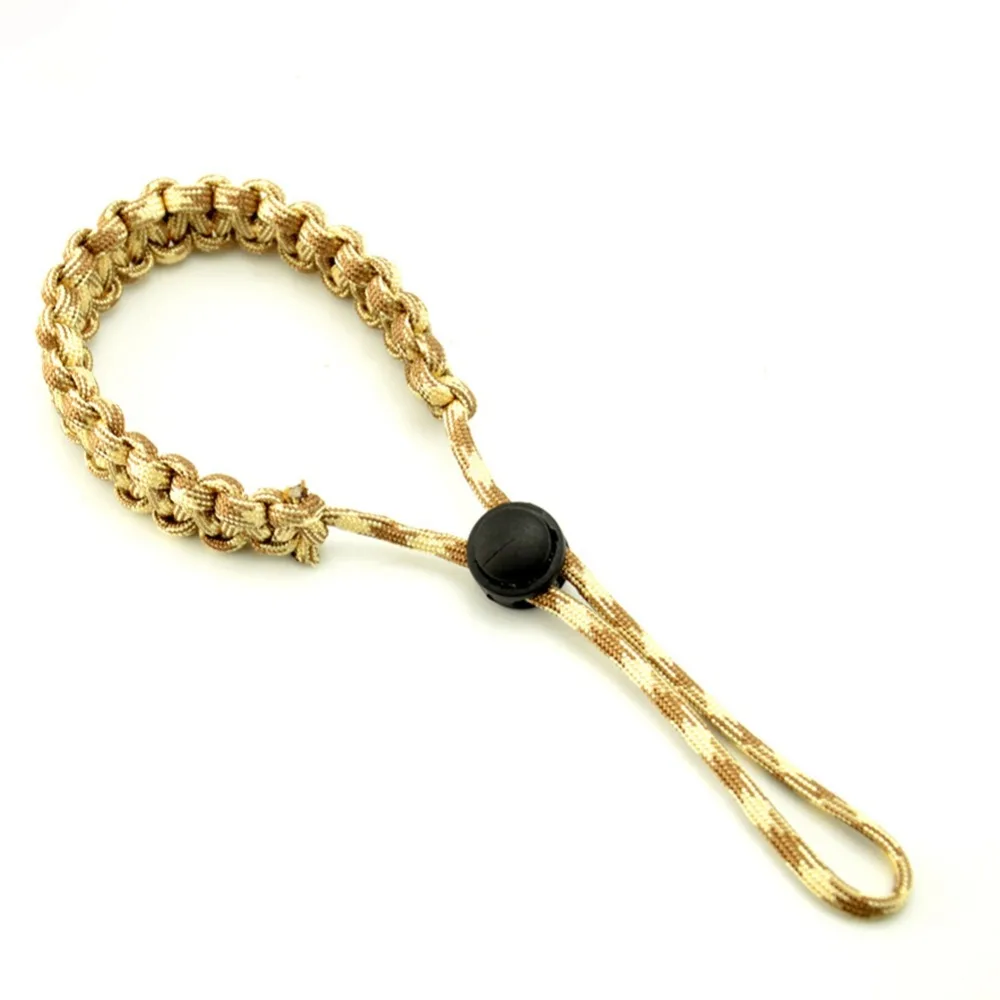 Wrist Lanyard Bracelet Adjustable Camera Braided Wristband Cord Hand Grip Strap for Flashlight Bottle Telescope