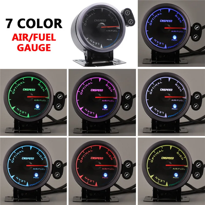 

2"/52mm Air-fuel Gauge 12V 7 Color LED Universal Wideband AIR/FUEL Ratio Gauge Professional