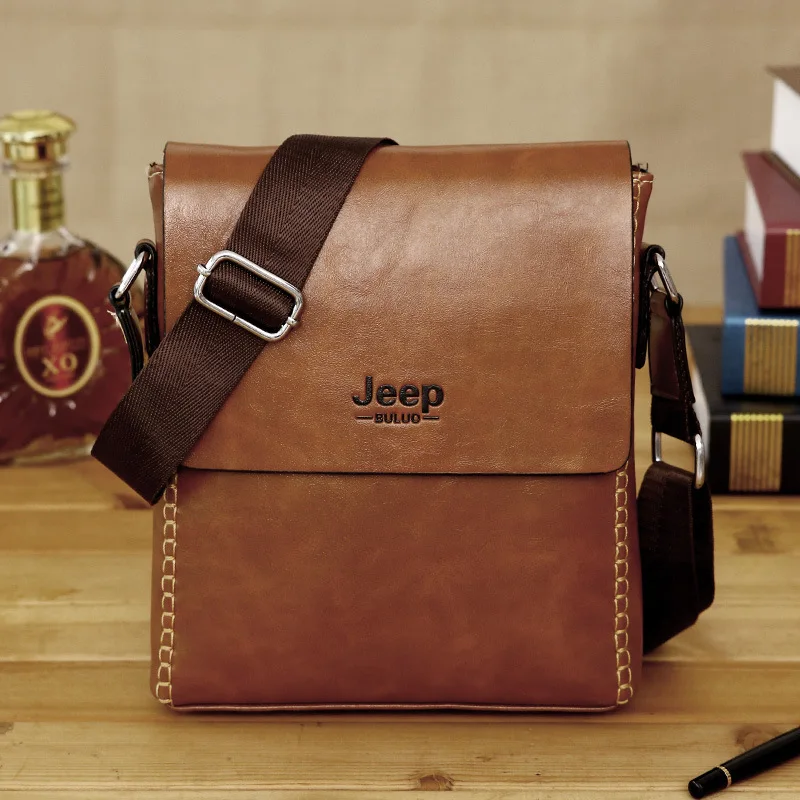 Мужские сумки-мессенджеры от известного бренда JEEP кожаная сумка-портфель