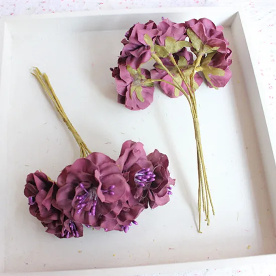 6 Pcsnew 3 Cm Sutra Bunga Layu Daun Bunga Karangan Bunga Dari