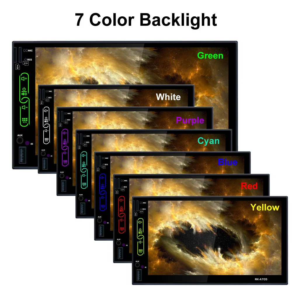 Perfect 7Inch 2Din QUAD Core Android 6.0 Bluetooth Car Radio Stereo Player 12V Auto Multimedia Player Support GPS Navigation+Camera 14