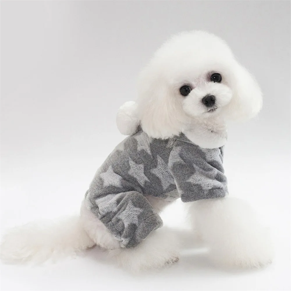 KEMISIDI пижамы для собак комбинезон осень зима Одежда для собаки из флиса четыре ноги теплая одежда для домашних животных наряд маленькая собака звезда костюм одежда