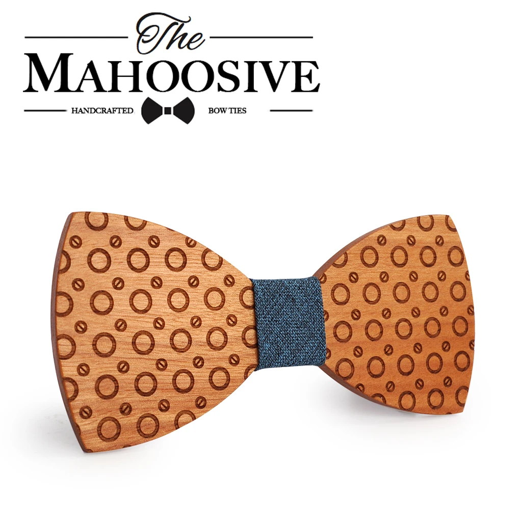 Mahoosion галстук бабочка Gravata галстуки для мужчин Dot ручной работы деревянные бабочки-Галстуки boda corbatas мужские галстуки s