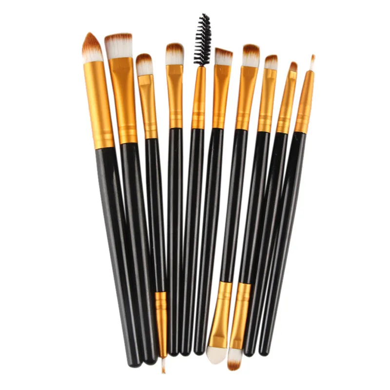 

10 pcs Makeup Brush Set tools Make-up Toiletry Kit Wool fond de teint Powder Eyes Eyelashes Makeup Brushes set Professional