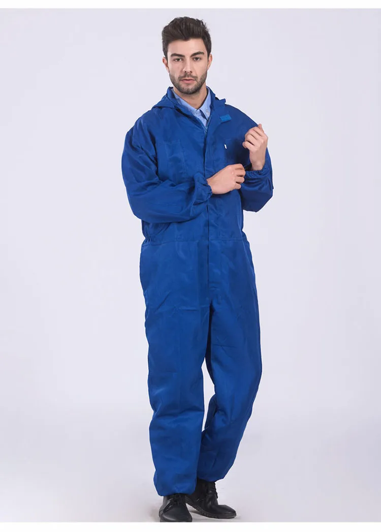 Men Work Clothing Thin Style Long Sleeve Hooded Coveralls Camouflage Dust-proof Anti-pollution Painting Auto Repair Overalls 4XL (10)