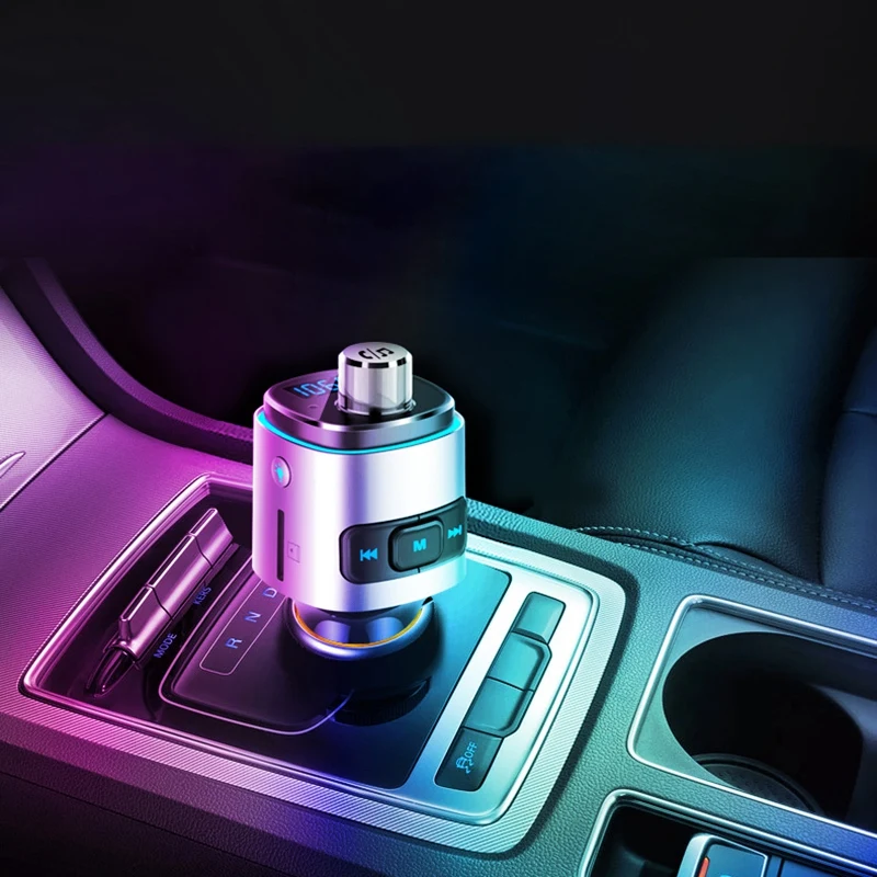 Fm-передатчик Быстрая зарядка Qc3.0 автомобильное зарядное устройство Автомобильный MP3-плеер U диск/Tf карта музыкальный плеер Bluetooth приемник Hands-Free Телефон