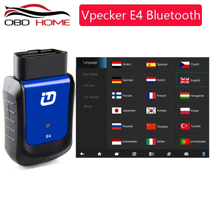 

VPECKER E4 Bluetooth XTUNER E3 Wifi Android Phone Auto Diagnostic Scanner supports Car Full Systems better than Launch Easydiag