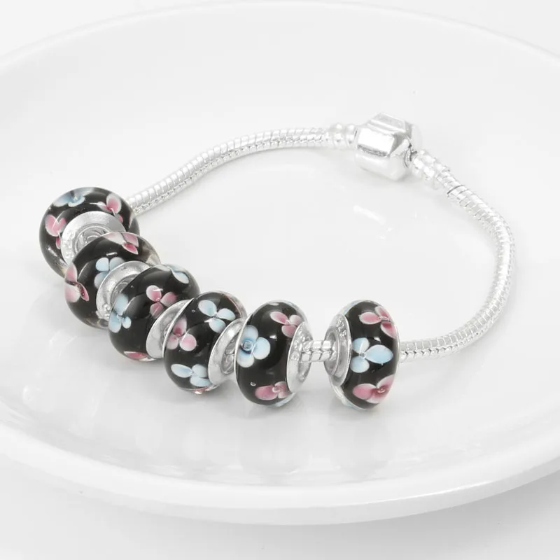 pandora fleur noir pandora fleur noir