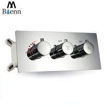 Embedded Box Shower Control Switch Valve Bathroom Shower Faucet Wall Mounted Concealed Valves Shower Controller Brass Chrome