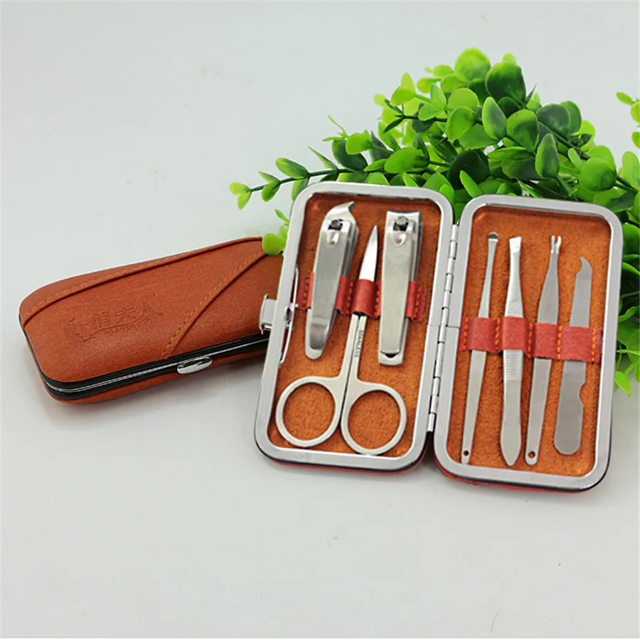 7 Pcs/Set Professional Nail Clippers Cuticle Nipper Pedicure Manicure