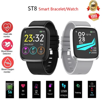 

Touch Screen Bluetooth Waterproof Smart Watch Bracelet Band Fitness Tracker Blood Pressure Heart Rate Long Standby Wristband