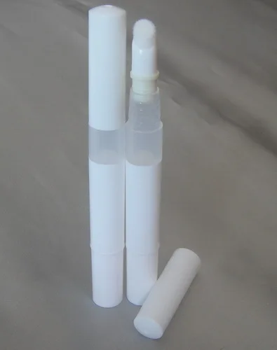 

50 шт. 3 мл! Бесплатная доставка! PPcircular губ Сыворотка для роста ресниц бутылка жидкости для электронных сигарет, белого цвета пустые эссенция трубки, кисточка для жидкого тонального крема многоразового использования для губ трубки