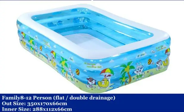 Надувной бассейн для младенцев и детей, большой семейный плавательный бассейн, бассейн для взрослых, утолщенная Ванна - Цвет: 350x170x66cm