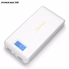 Оригинал Pineng PN-929 15000 мАч мобильный Мощность Bank Dual USB ЖК-дисплей фонарик Внешний Мощность банк телефонов Батарея Зарядное устройство для телефонов