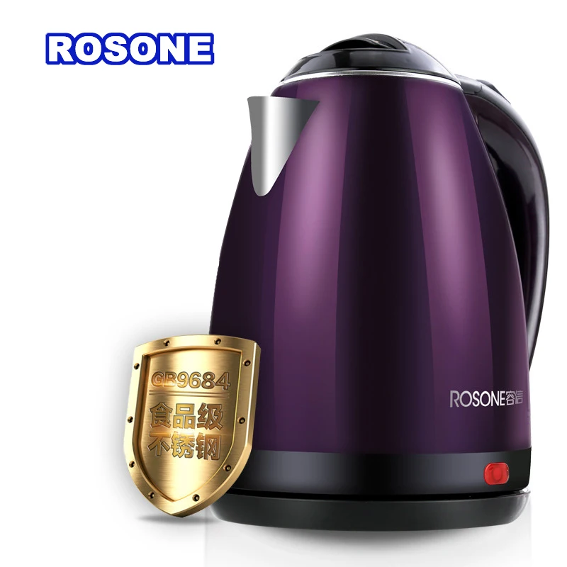2017 new electric kettle stainless steel purple anti dry electric