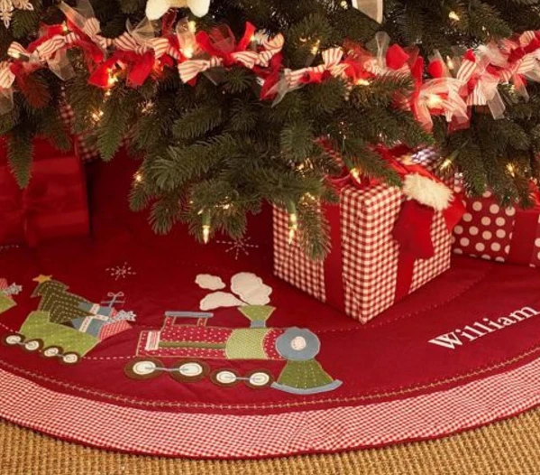 Train Christmas Tree Skirt 